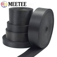 5Meter 20-50Mm Pita Anyaman Hitam Nilon Tas Dekoratif Tali Ransel Sabuk Pengaman Pita Pita DIY Aksesori Bahan Jahit