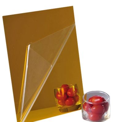 300*300mm Size Gold Mirror Acylic Square Sheet Plastic Pier Glass Ho Decorative Lens Plexiglass Not Easy To Broken