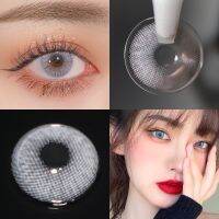 เกรด2ชิ้น/1คู่วิสัยทัศน์สีเทาน้ำตาลมีสีคอนแท็กเลนส์เครื่องสำอาง Softlens 14Mm