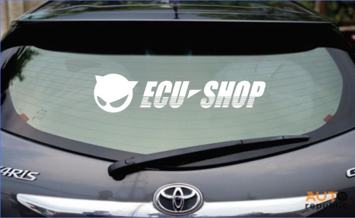 ecu-shop-sticker-สติกเกอร์สวยๆ-สติ๊กเกอร์ติดกระจก-pvc-อีซียู-ติกเกอร-รถเก๋ง