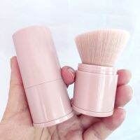 【❂Hot On Sale❂】 jfea14 แปรงแต่งหน้ามันเงาสีชมพูผงเห็ดนุ่มแปรงแต่งหน้าขนคาบูกิลมแบนมีมุมสีชมพูดูหรูหราสีชมพู