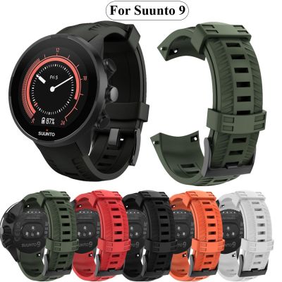 ☽ Silikonowe paski do zegarków sportowych dla Suunto 9 Smartwatch wymiana bransoletka sportowa pasek na rękę dla Suunto9 opaska Correa