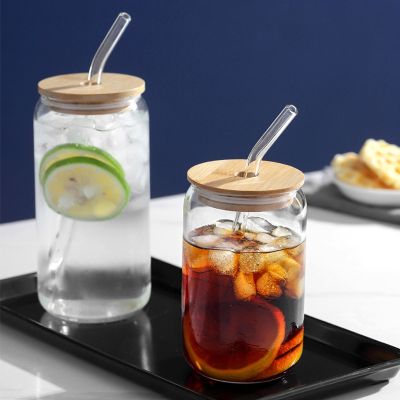 【CW】卐♗  550ml Borosilicate Glass Cup Cola Coke Transparent Juice Beer Can Mug Drinkware Accessories