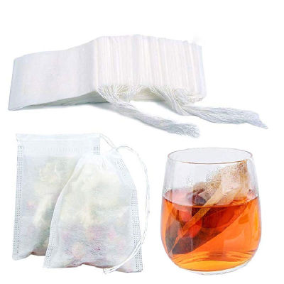 50/100pcs Tea Bags Non-woven Fabric Tea Filter Bags for Spice Tea Infuser with String Heal Seal Disposable Teabags Empty Tea Bags