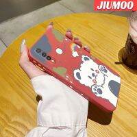 JIUMOO เคส Vivo Y19 Y5s ลายการ์ตูนหมีสีรุ้งเคสโทรศัพท์แบบขอบซิลิโคนเนื้อนิ่มนิ่มของแท้เคสตัวปกป้องกล้องถ่ายรูปใส่เลนส์คลุมทั้งหมดเคสฝาหลังเคสกันกระแทก