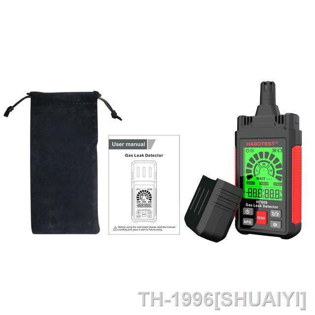 shuaiyi-habotest-ht609-combustible-gas-leak-detector-audible-visual-alarm-temperature-humidity-methane-natural-gas-hydrogen-detector