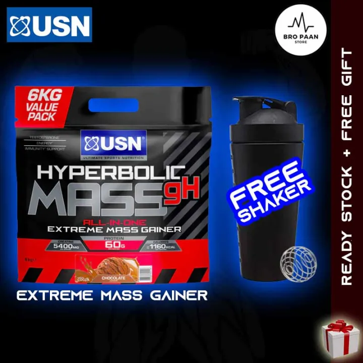 USN Hyperbolic Mass (6kg 80 Scoop) Extreme Mass Gainer, High