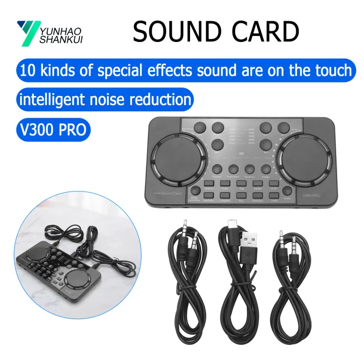 V300 PRO Sound Card 10 Sound Effects Bluetooth Noise Reduction Audio