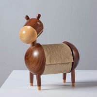 Creative home gift solid wood donkey desktop living room household tissue box kitchen tissue holder Tissue Holders