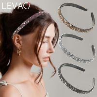 【YF】 LEVAO Luxury Crystal Pearl Hair Hoop Fashion Women Headwear Padded Scrunchies Hairband Shiny Headband Accessories