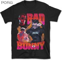 Bad Bunny Vintage Style Tshirt Hop Short Sleeved Couple Loose Shirt Men Clothing Gildan Spot 100% Cotton