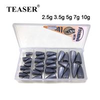 TEASER Sinker Box 2.5g 3.5g 5g 7g 10g Bullet Weight Sinker Fishing Tackle Lure Kit Saltwater Accessories Texas Rig Worm Bait Accessories