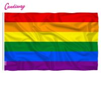 ❏☼ Homosexuality Rainbow Flag Polyester standard Flag Pride Peace Flags Gay Lesbian Stripe Men Women Parade