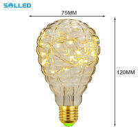 SOLLED E27เข็ม Led รูปร่างโคมไฟลวดทองแดงหลอดไฟสำหรับร้านกาแฟเครื่องแต่งกายปาร์ตี้