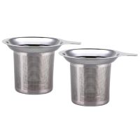 2X Reusable Stainless Steel Mesh Tea Infuser Tea Strainer Teapot Tea Leaf Spice Filter Drinkware Kitchen Accessories