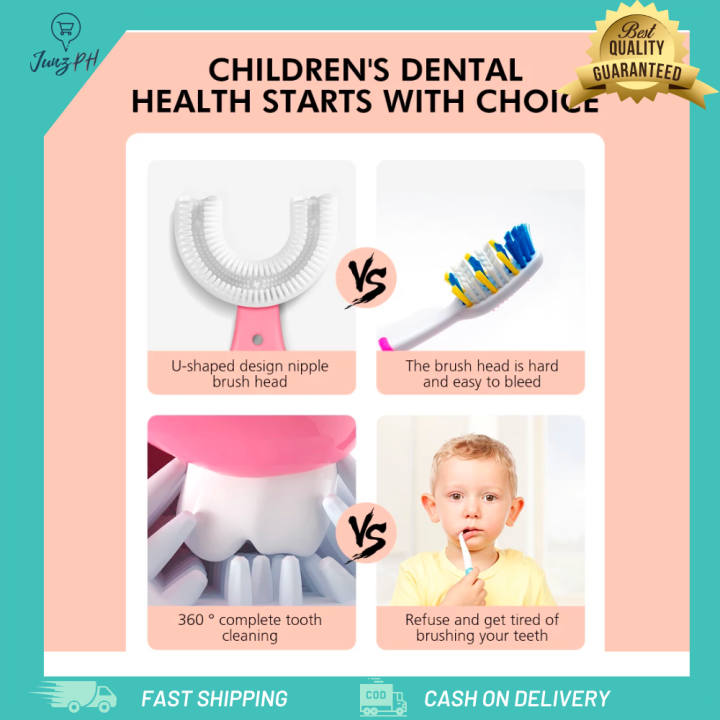 Junz Ph Children U-shaped Toothbrush Kids Gums Care for Healthy Teeth ...