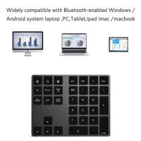 34 Keys Bluetooth Wireless Numeric Keypad Digital Input Function for Windows Mac OS Android laptop PC