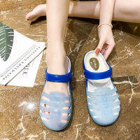 [READY STOCK] WZZ Womens jelly sandals รองเท้าแตะเจลลี่สตรีแฟชั่นระบายอากาศรองเท้าโรมันแฟชั่นเกาหลีรองเท้าผู้หญิงพื้นหนารองเท้าชายหาดกันลื่น