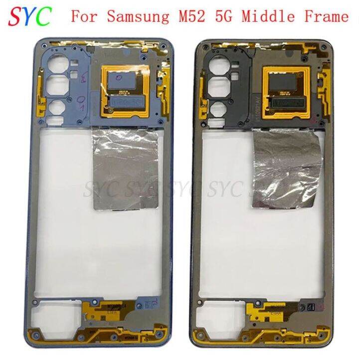 เฟรมกลางโครงหุ้มแชสซีรถบังคับของเล่นเคสสำหรับ-samsung-m52-5g-ชิ้นส่วนซ่อมกรอบ-lcd-m526โทรศัพท์