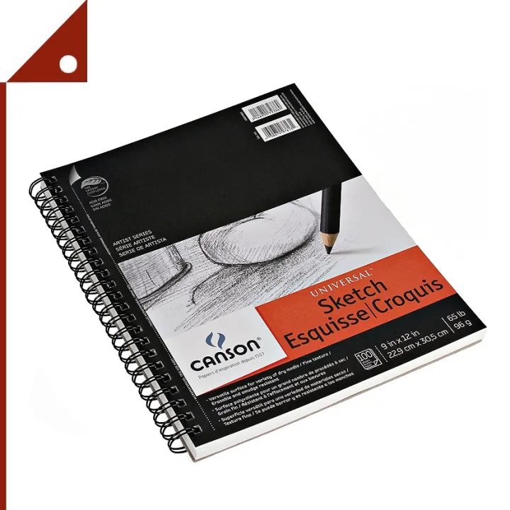 Canson CNS100510851* สมุดสเก็ตชภาพ Universal Sketch Pad 9 x 12 Inch