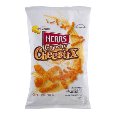 Items for you 👉 Herr’s crunchy cheestix 255g. ข้าวโพดอบกรอบรสชีส ทำจากเรียลชีส นำเข้าจากอเมริกา ขนมอเมริกา
