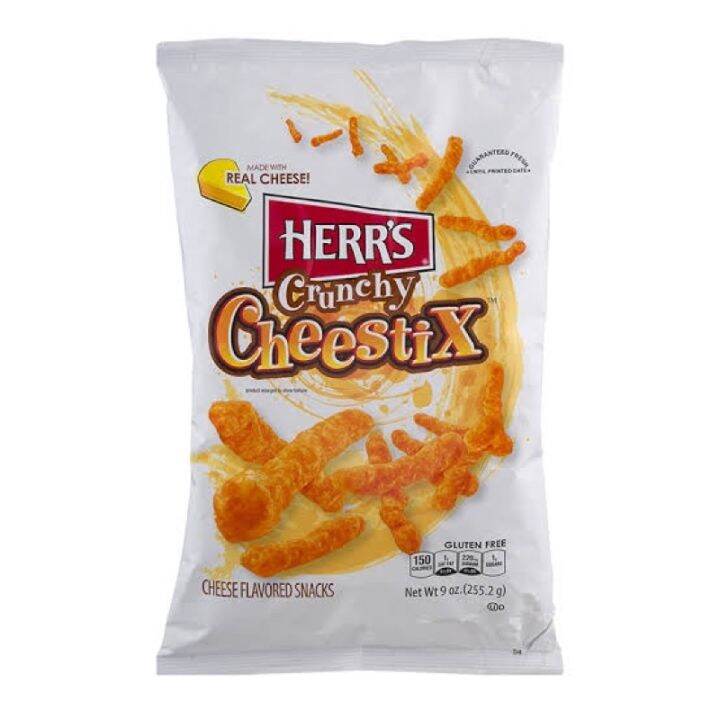 items-for-you-herr-s-crunchy-cheestix-255g-ข้าวโพดอบกรอบรสชีส-ทำจากเรียลชีส-นำเข้าจากอเมริกา-ขนมอเมริกา