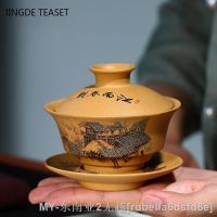 【hot】✖◇ Yixing Gaiwan Teacup Painted Tureen Chinese Set Accessories Ceremony Drinkware 120ml