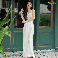 BubbleFashion จั๊มสูทสายเดี่ยวประดับลูกไม้ลายสวยหรูสไตล์เกาหลีแฟชั่นบับเบิ้ลสวยงามสำหรับงานปาร์ตี้ในสวนเพื่อนัดหมาย