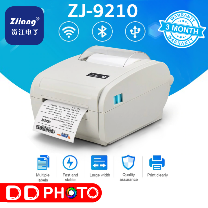 ZJiang ZJ9210 (USB+Blutooth) Label Printer Sticker พิมพ์ใบปะหน้าพัสดุ