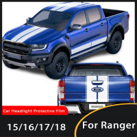 รถ Decals กีฬาสติกเกอร์ไวนิลยาวสำหรับ Ford Ranger 2015 2016 2017 20181-5Pcs Hood ด้านข้างประตูหลังคา Tailgate Stripe Graphic