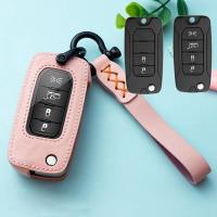 ✌◇ Leather key cover For Jeep Grand Cherokee Chrysler 300C Renegade Fiat freeont 2018 2019 leather 2016 Solid Steel 4 Buttons new