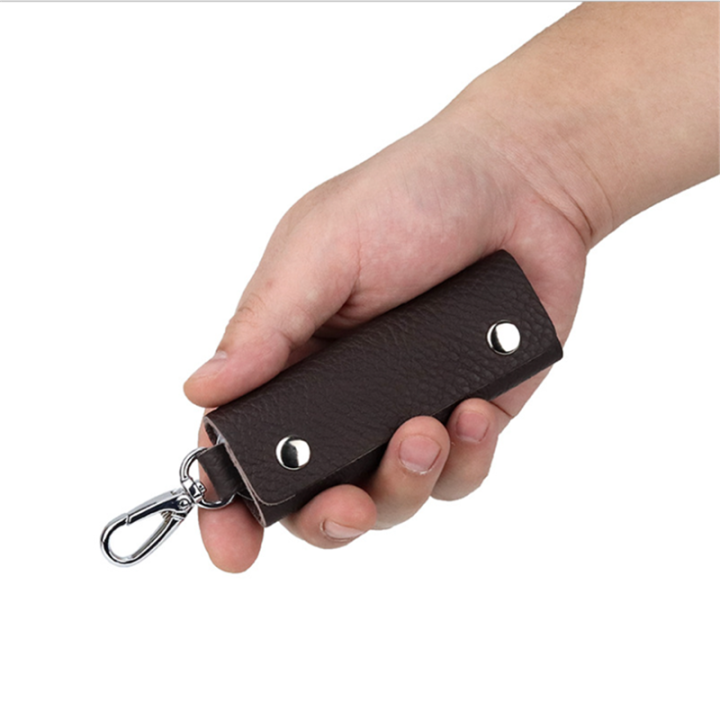 cw-1pc-car-key-pouch-bag-case-wallet-holder-chain-key-wallet-ring-collector-housekeeper-pocket-key-organizer-smart-leather-keychain