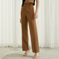 PIMNATTA Eric Pants Sugar Brown กางเกงขายาวทรงตรง สีน้ำตาล (สินค้าพร้อมส่ง) แพทเทิร์นสวย รุ่นขายดีที่สุด กางเกงแบรนด์ IG