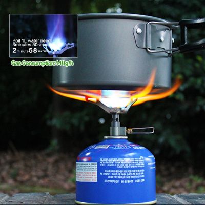 กลางแจ้งแบบพกพา SOLO TITANIUM Camping Ga/S เตา 25g น้ำหนักเบา MINI Gas Cooker Burner Camping เดินป่าแก๊ส Burner