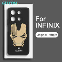 Guyon เคสซิลิโคนเหลวกันกระแทกสำหรับ Infinix Note 30 Pro 30i สุดฮ็อต30 Play NFC นิ่มดีไซน์ดั้งเดิมลาย Iron Man