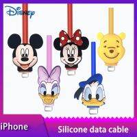 Mickey สาย USB สำหรับ13 12 11 Pro Max Ipad ที่ชาร์จข้อมูลอย่างรวดเร็วที่ชาร์จสายซิลิโคนของเหลว