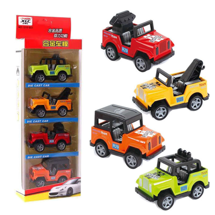 venoras4-ชิ้น-เซ็ต-รถของเล่นเด็ก-jeep-รถเหล็ก-พาหนะของเล่นเด็กผู้ชาย-เด็กผู้หญิงรถของเล่นขนาดเล็ก