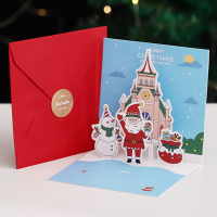 Andrewxdi การ์ตูน3D การ์ดคริสต์มาสการ์ดซานตากแต่งงานกับการ์ดอวยพรคริสต์มาสซองจดหมาย Xmas Party คำเชิญของขวัญปีใหม่การ์ดอวยพรเด็ก Gift