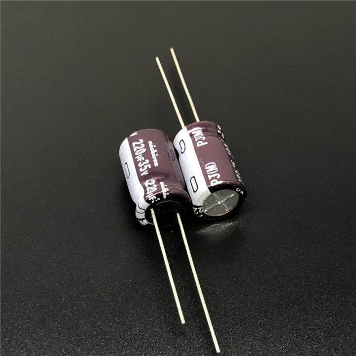 5pcs-50pcs-220uf-35v-nichicon-pj-series-10x16mm-35v220uf-low-impedance-long-life-aluminum-electrolytic-capacitor