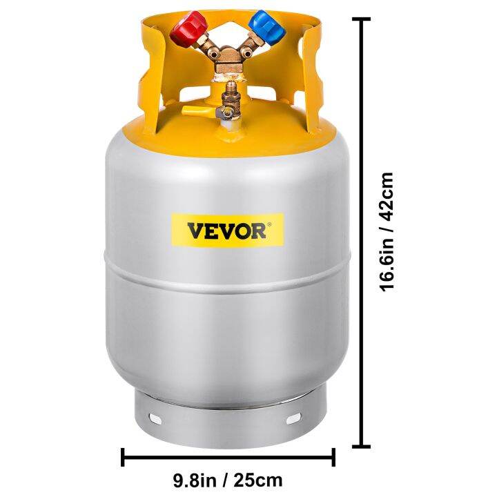 VEVOR Refrigerant Recovery Tank Welded Steel 30Lb Reclaim Cylinder Tank