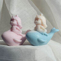 Cartoon Whale Girl Candle Mould Aroma Plaster Ornament Mold Silicone Mould Silicone Mold Whale Girl