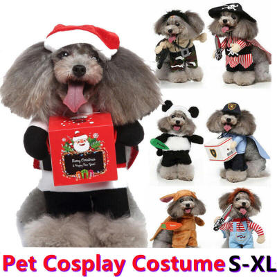 Cosplay Suit For Cats And Dogs Warm Pet Tops Funny Cat Costumes Christmas Cat Clothes Cosplay Outfit For Pets