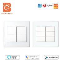 Benexmart Tuya Zigbee Brazil 4x4 interruptor With Neutral Light Switch 4 6 Gangs Zigbee Mesh Repeater Alexa Google Home Control