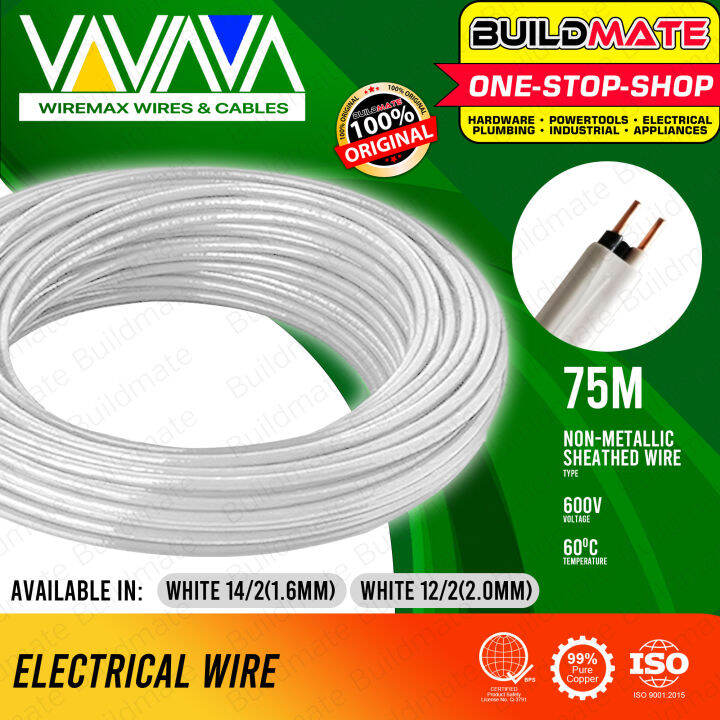 WIREMAX Electrical PDX Wire 14/2 12/2 for Aircon Electrical 75 Meters