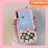 YIWESAN เคสสำหรับ Realme C3น้ำมันเคสพิมพ์ลายดอกไม้,เคสนิ่มกันกระแทกทนทานต่อการตกหล่นทำจากเคสโทรศัพท์โปร่งใสซิลิก้าเจลป้องกันฝาครอบป้องกันเลนส์กล้องถ่ายรูป