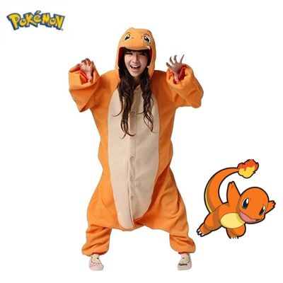 SHUAIYI Pokémon ฮาโลวีนคอสเพลย์เครื่องแต่งกาย Charmander Onesie Pijama Flanela Charizard Kigurumi De Uma Peça Pijama Corpo Inteiro Roupa Inteira