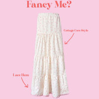 Hey Rosie The Label - Fancy Me? Maxi Skirt ( floral print) กระโปรงยาวลายดอกขอบลูกไม้