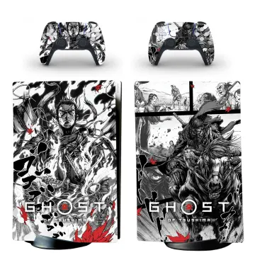 Ghost of Tsushima Decal Skin Sticker for Sony PS4 Slim Console & 2  Controllers