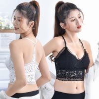 【CW】 New Style Women Sexy Lace Bra One Piece Chest Pad Female Gathered Tube Sleep Top Underwear Push Up Strapless Brallete No Rims