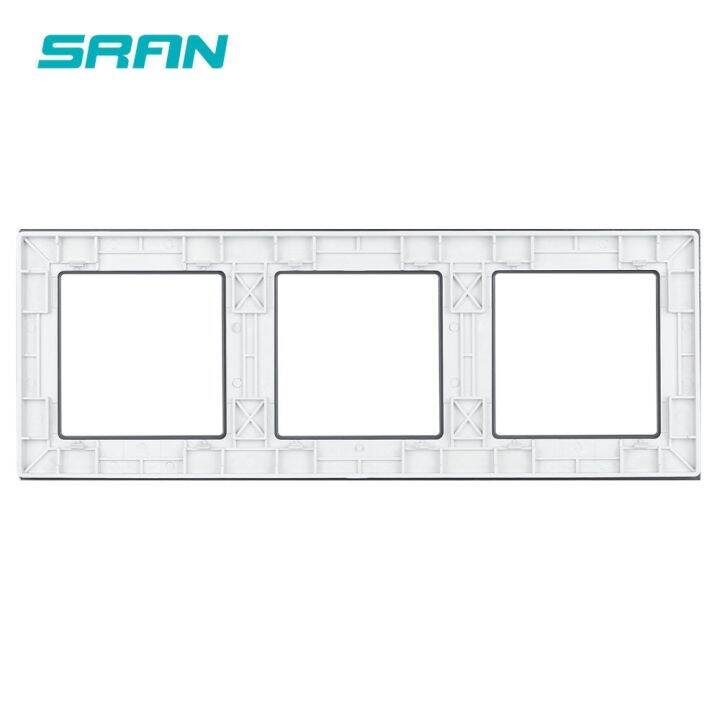 sran-blank-panel-without-installing-iron-plate-224mmx82mm-white-tempered-glass-switch-socket-panel-for-f-series